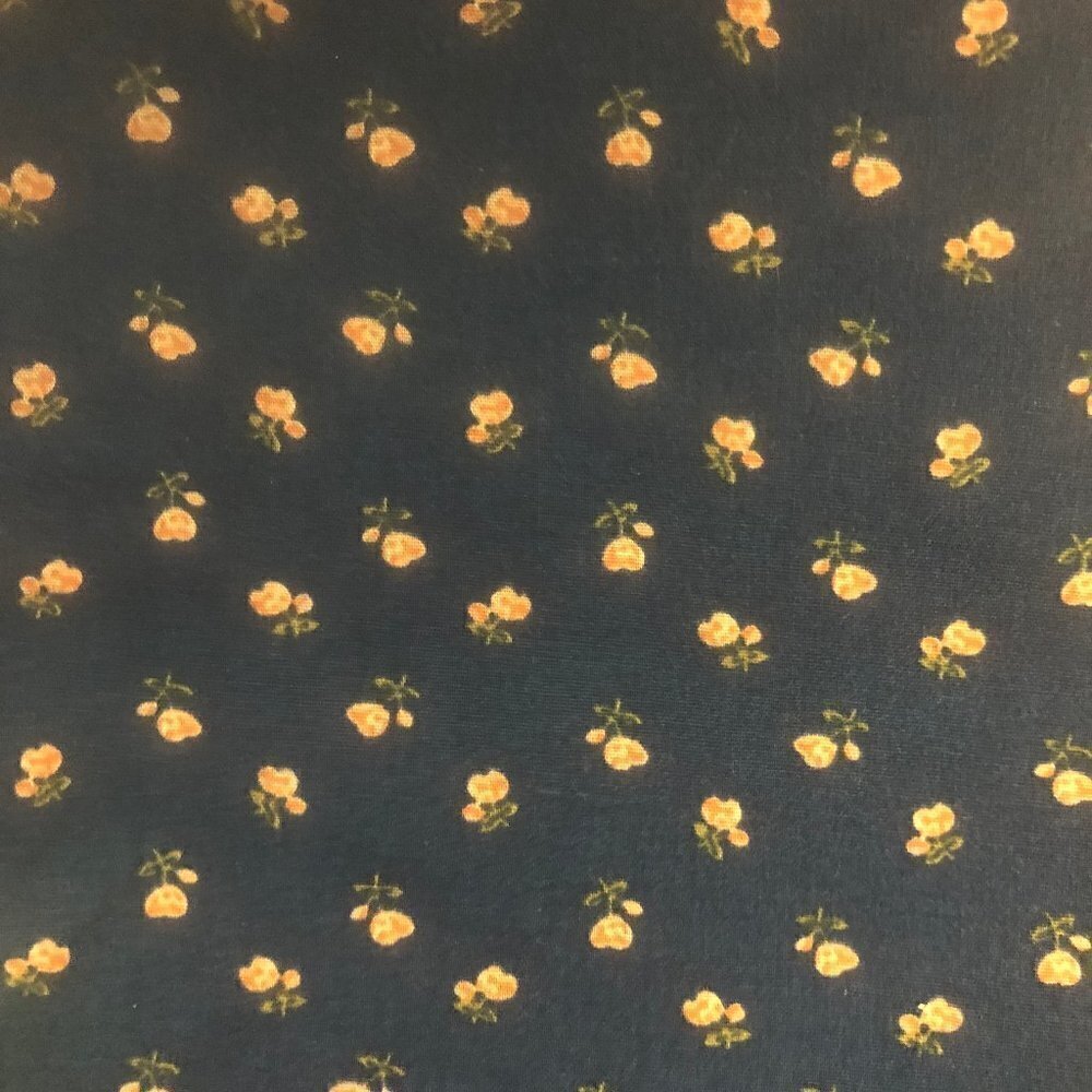 Cotton Blend Fabric Material - 3 1/2 yard Blue Floral #497